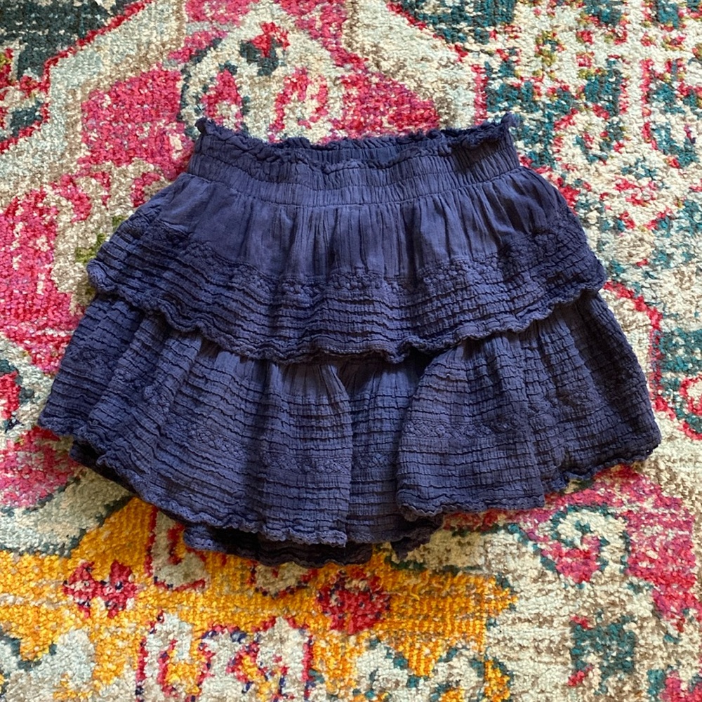 Aerie blue ruffle skirt